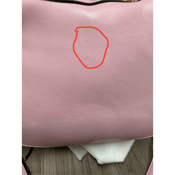 Moschino NWT Heart Lock Leather Shoulder Bag in Pink - Picture 7 of 10